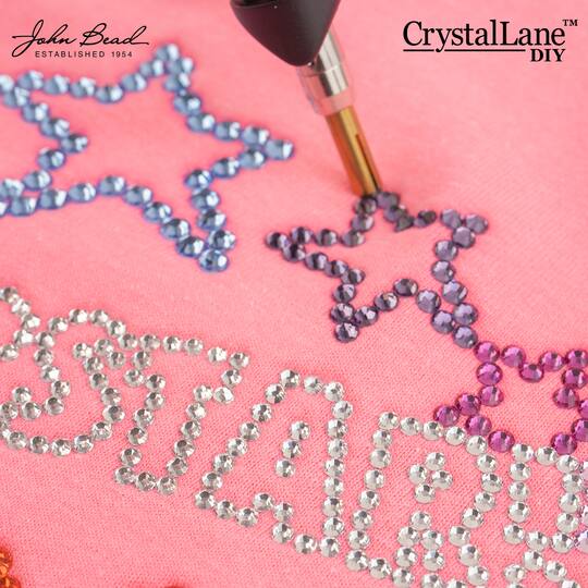 Crystal Lane DIY SS16 Round Glass Hotfix Flatback Rhinestones, 1,440ct